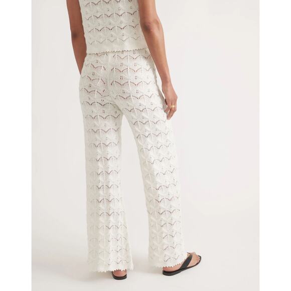 Marine Layer Archive Hazel Knit Matching Set Small Crochet Top Wide Leg Pant - Picture 14 of 16